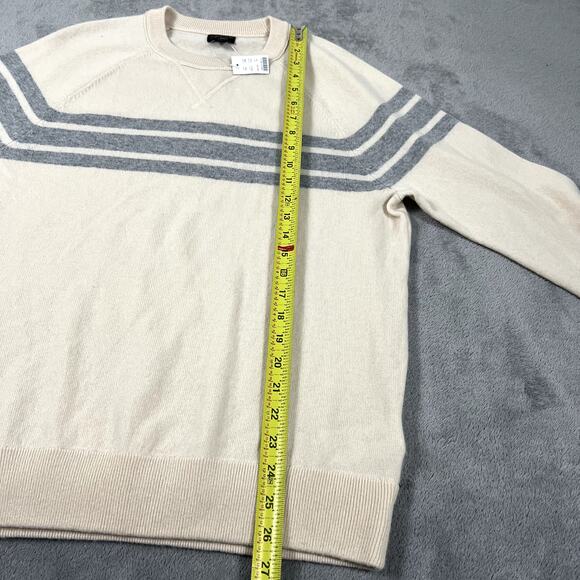 J.Crew Men’s M Cashmere Marine Stripe Sweater NWT Luxe Knit Quiet Luxury - Picture 8 of 10